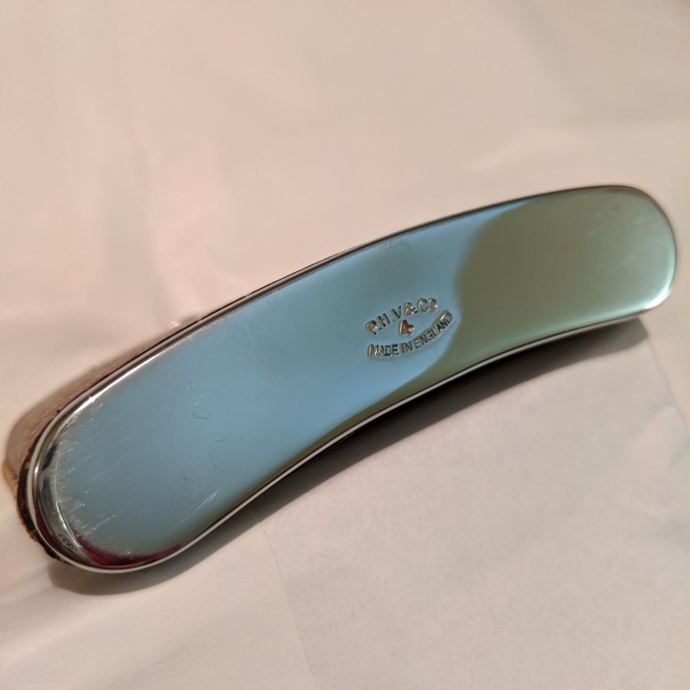 GUCCI Rare Embossed Leather & Silver Flask Italy - Picture 6 of 8